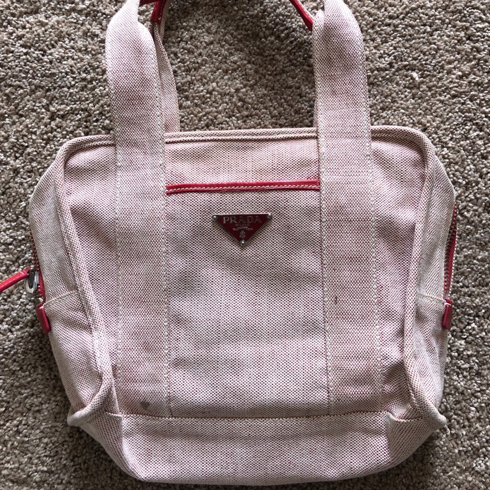 Prada canvas handbag / tote